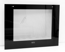Oven outer Door - 140039091057 Front Glass Black Aeg 595 5x44 [Electrolux Aeg]