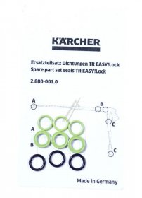 Karcher Seal-gasket Set - 2 880-001 0 Universal Seal Kit (3x3) For Professional High Pressure Accessories With Easylock Connection