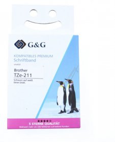 G&g Colour Cartridge - Alternative Ribbon For Tze-211, Black On White