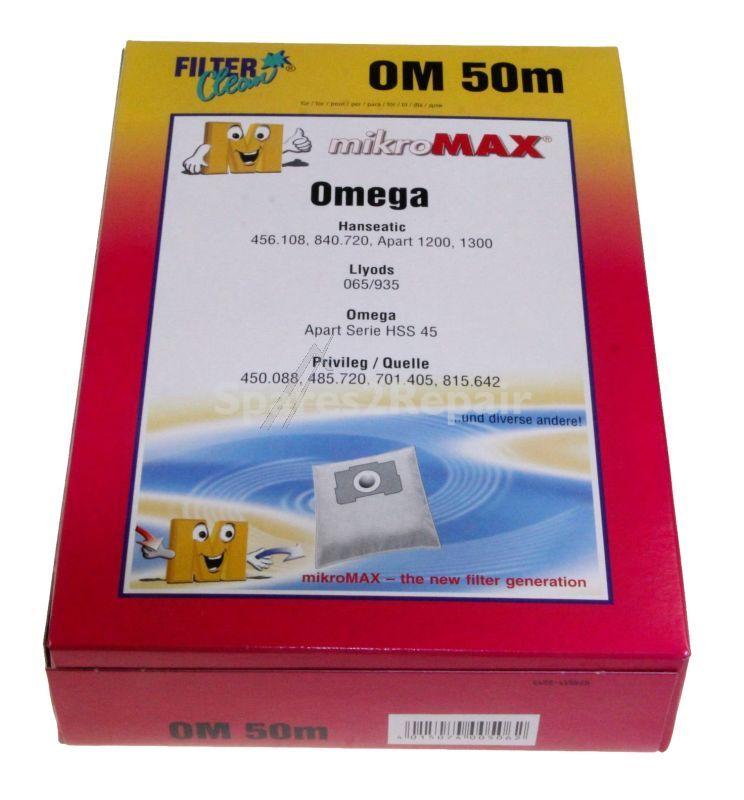 Filterclean Vacuum Cleaner Bags - Om50m Fl0019-k Micromax Dust Bags: 4+1+1