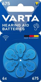 Varta 1.40v Button Cell Battery - 675 1,45v Hearing Aid Batteries 675 Blister 6