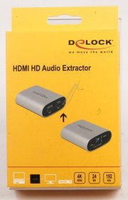 Delock Dc Converter + Modulator - Hdmi Hd Audio Extractor 4k 60 Hz Zu Hdmi Mit Earc - 63332