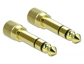 Delock Jack Plug-jack Socket - 65983 Adapter 6 35mm Jack Plug > 3 5mm Jack Socket 3-pole Metal Screwable 2 Pieces