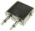 Goobay Jack adapter - 61004 Jack Audio-phono Y Adapter [2x Jack Plug 3 5mm - 1x Jack Socket 3 5mm] Black