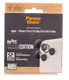 Panzerglass Display Protective Film - Pg38406 Panzerglass Hoops Transparent Camera Lens Protector Iphone 17 Pro | Iphone 17 Pro Max | Iphone 16 Pro | 16 Pro Max