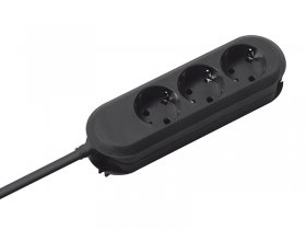 Bachmann Three-way Trailing Socket - 387 170 Smart 3-way Power Strip 1 5m Black