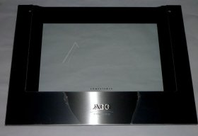 Oven outer Door - 3874970779 Assembly Front Glass Black Sil [Electrolux Aeg]