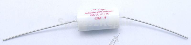 Mundorf Foil Capacitor - 0,22uf-630v Audio Filmcap. Axial 85° 10x23mm