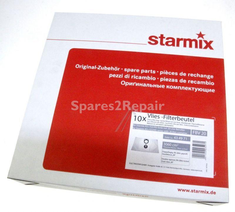 Starmix Vacuum Cleaner Bags - Fbv20 434971 Fbv20 10-pack