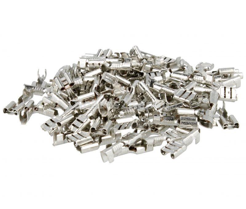 Eisenacher Flat Pin Bushing - F503630012 Flat Plug Sleeve 6,3mm X 0,8mm 100 Pcs For 1,5 - 2,5mm² Brass Zinc