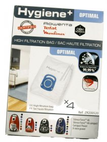 Vacuum Cleaner Bags - Zr200520 Bag Hygiene+ X4 [Groupe SEB]