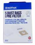 Nilfisk Vacuum Cleaner Bags - 78602600 Dust Bags X 5 + 1 Prefilter