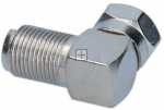 Com F-plug/f-jack Adaptor - F-plug - F-socket Adaptor 90°