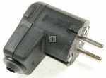 Bachmann Plug - -schutzkontakt-winkelstecker, Schwarz