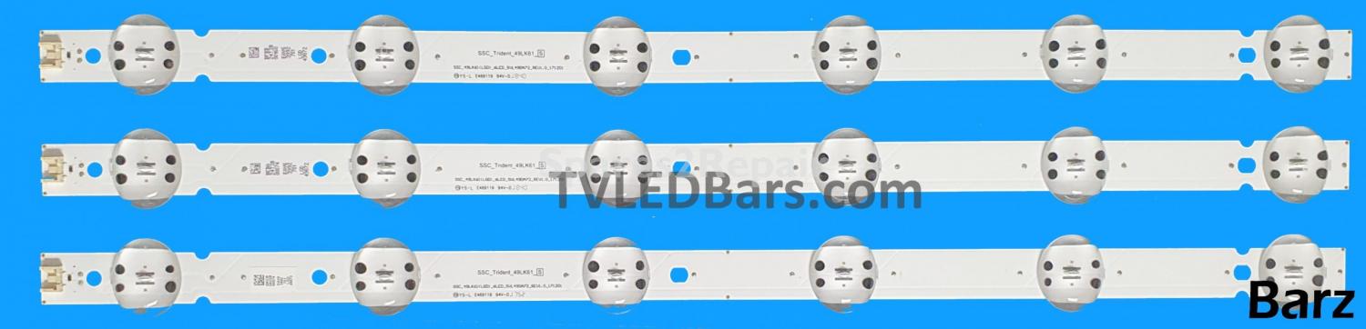 LG LED Backlight Array LG HC490DUN-SLUR1 SLUR2 49" SSC_49LK61 _6LED_SVL490A72_REV1.0_171201 3pcs