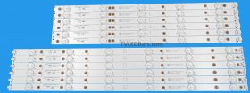 Barz LED Backlight Array Philips 49PUT4900/12 49" TPT490U2 TPT490F2 GJ-2K16-490-D611-P2-R + L 12pcs