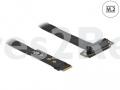 Delock Hard Discs Adapter - 64132 M 2 Key M To Pcie X4 Nvme Adapter Angled With 20cm Cable