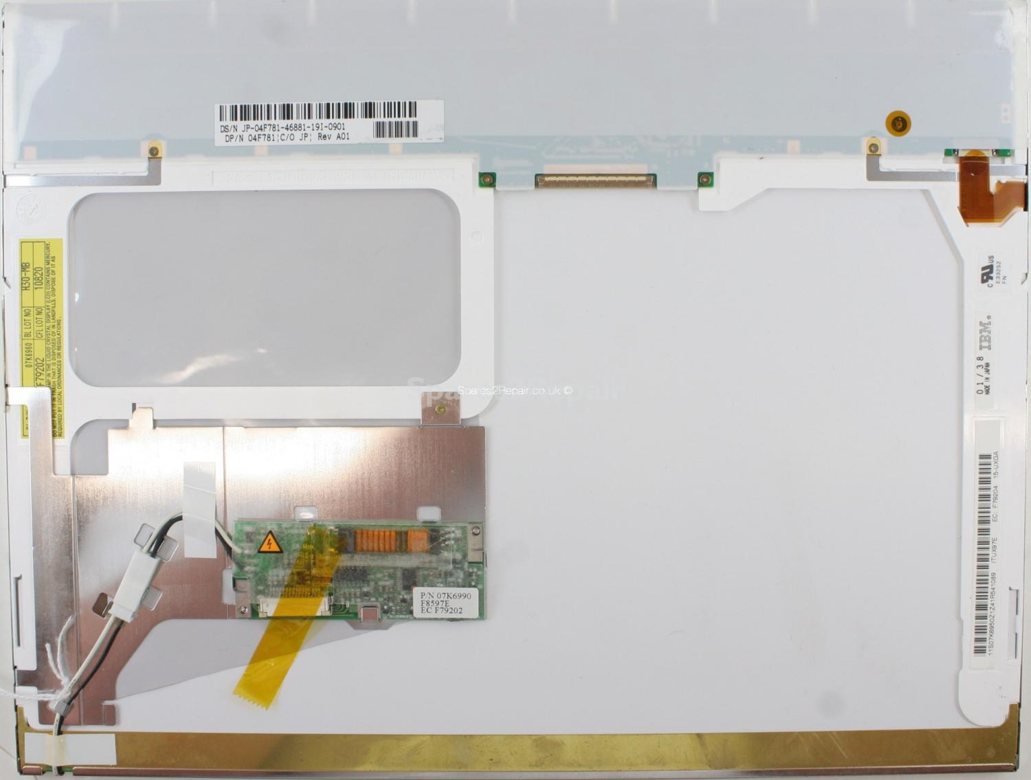 IBM - 15 Inch - ITUX97E - 07K6960 - 04F781 - Rev A01 - UXGA (1600x1200)