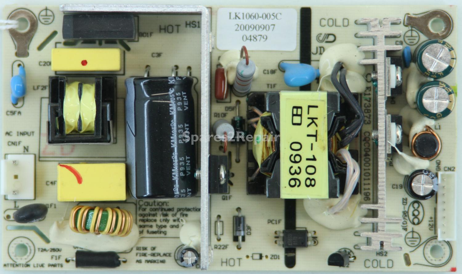 Kenmark 19LVD45D2 - PSU - LK1060-001 V0.2 - LK1060-005C - CQC04001011196