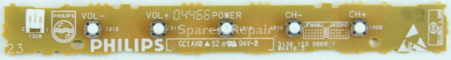 Philips 26PF8946 - Buttons - 3139 188 81861 - 3139 123 5869.1 - With plastics