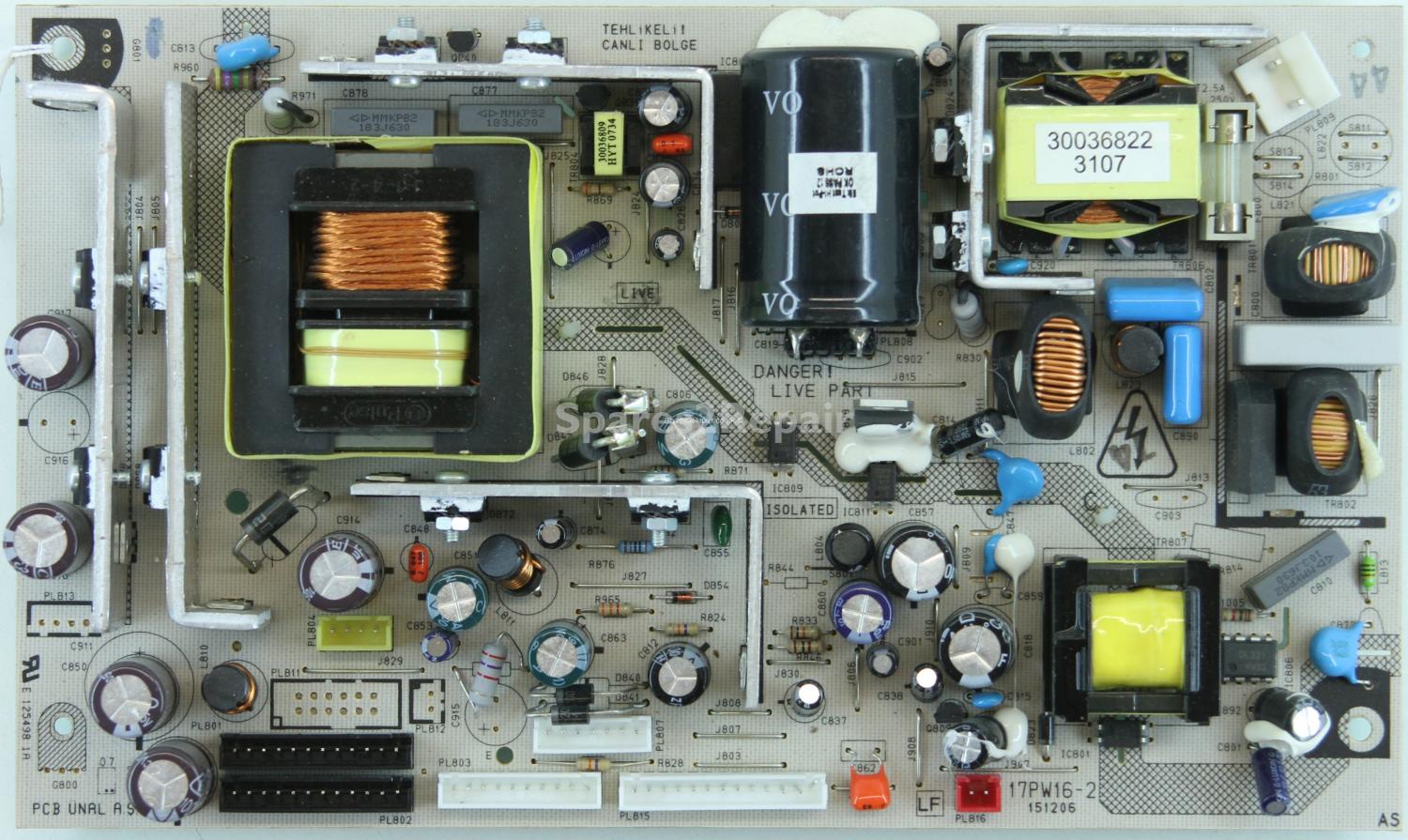 Sanyo CE42LD33-B - PSU - 17PW16-2 - 151206